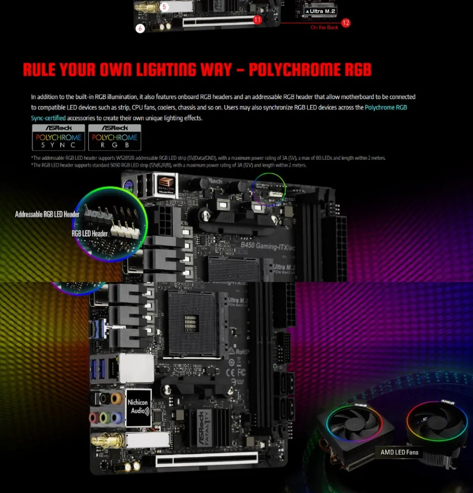 ASRock Fatal1ty B450 GAMING ITX/AC AMD Motherboard | Lazada Singapore
