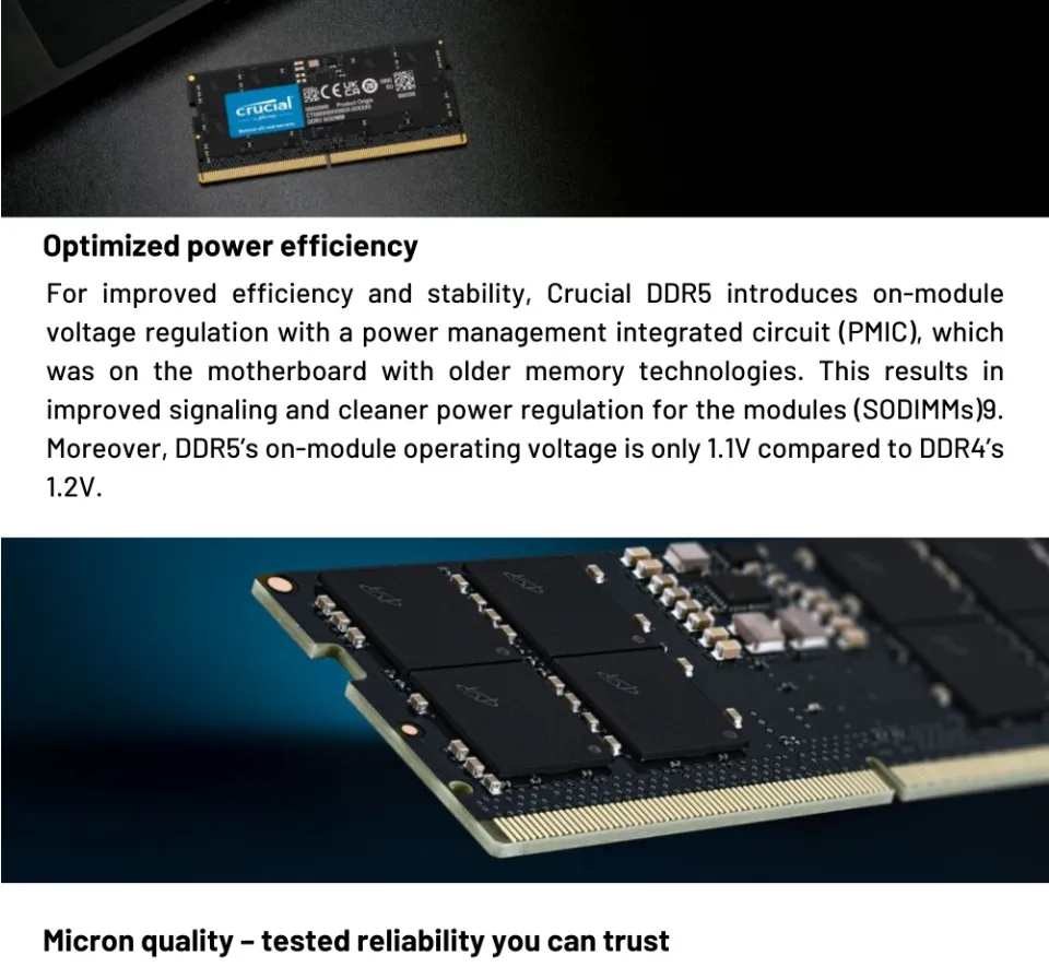 Crucial 16GB DDR5-4800 UDIMM - CT16G48C40U5 | Lazada Singapore