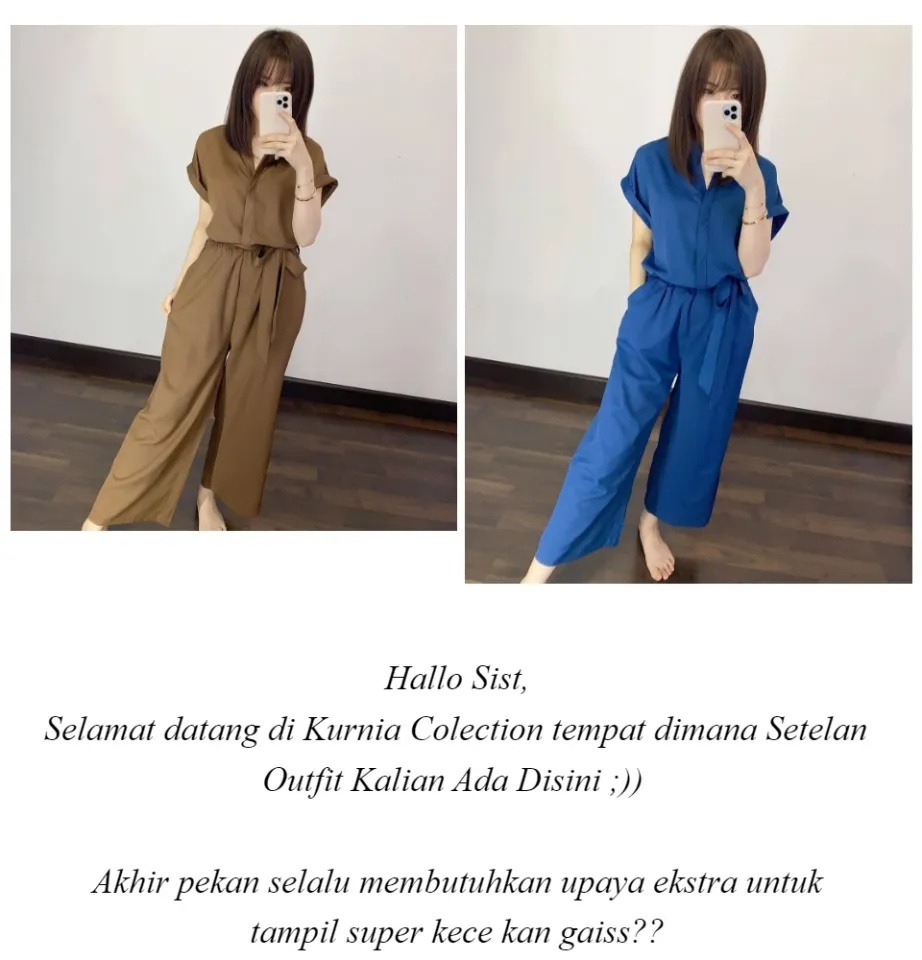 Gisela Jumpsuit// Wanita Korea Style Jumpsuit Wanita Korea Terbaru