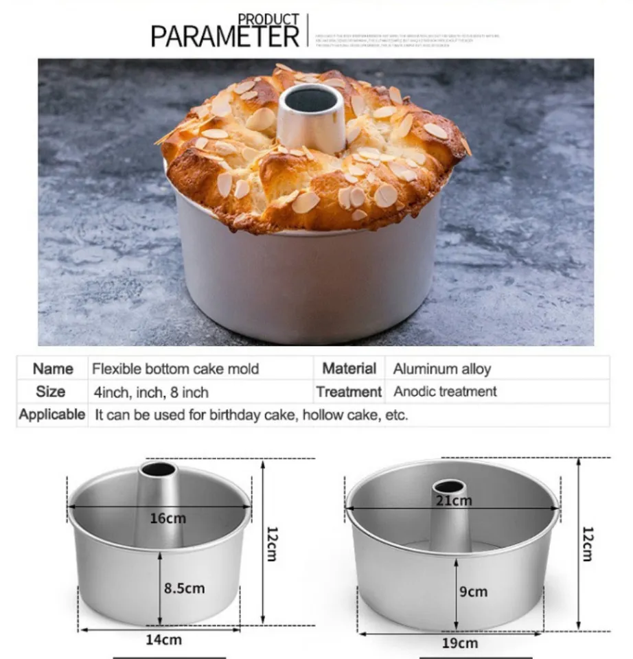 Specool Cake Mould 6/8 inch Round Chiffon Cake Tin Set Non Stick