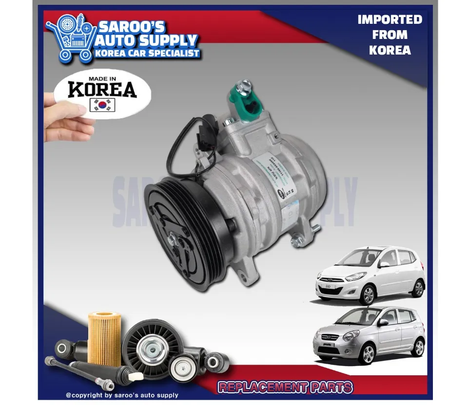 G-TOP] Aircon Compressor For I10 (07-16) , Picanto (04-07) , Made