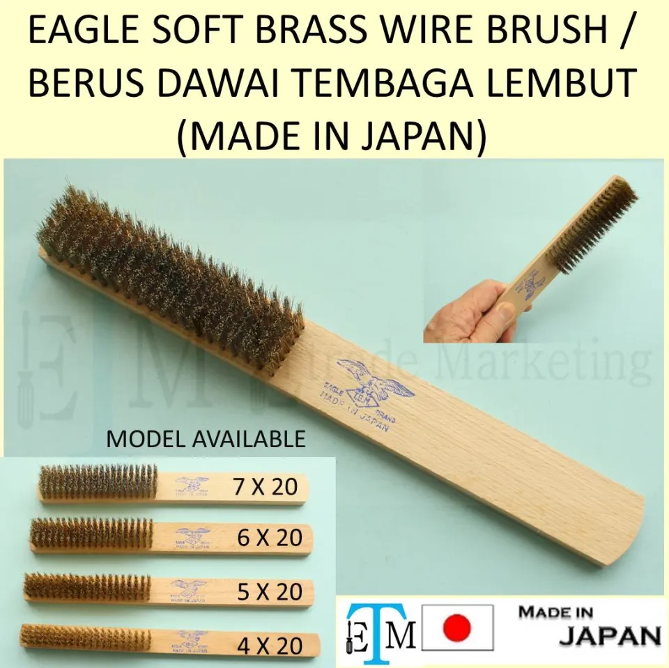 EAGLE SOFT BRASS WIRE BRUSH / BERUS DAWAI TEMBAGA LEMBUT (MADE IN JAPAN)