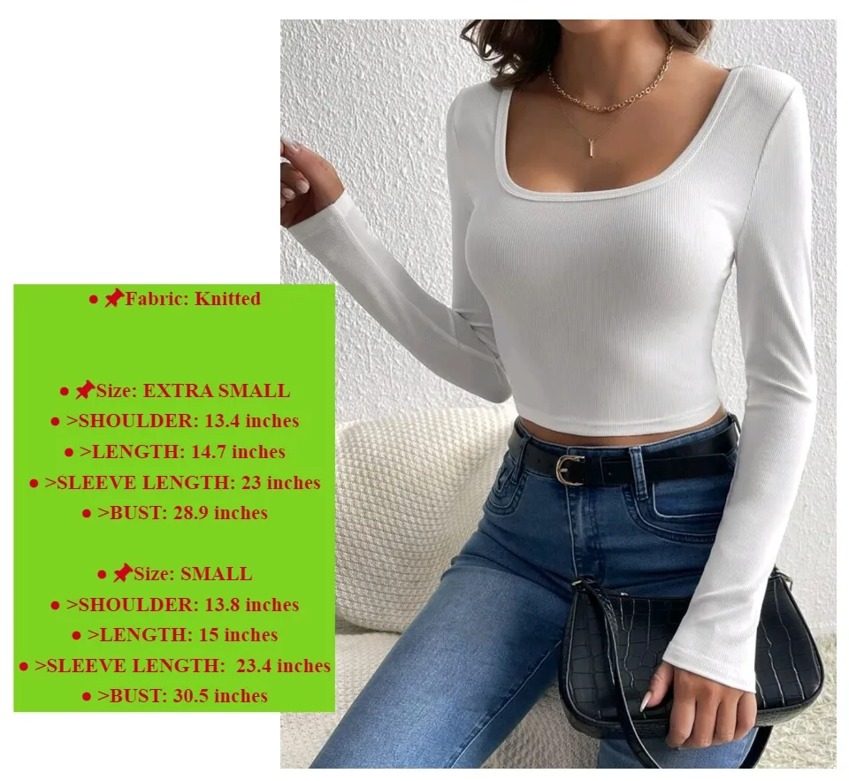 White Long Sleeves Crop Top