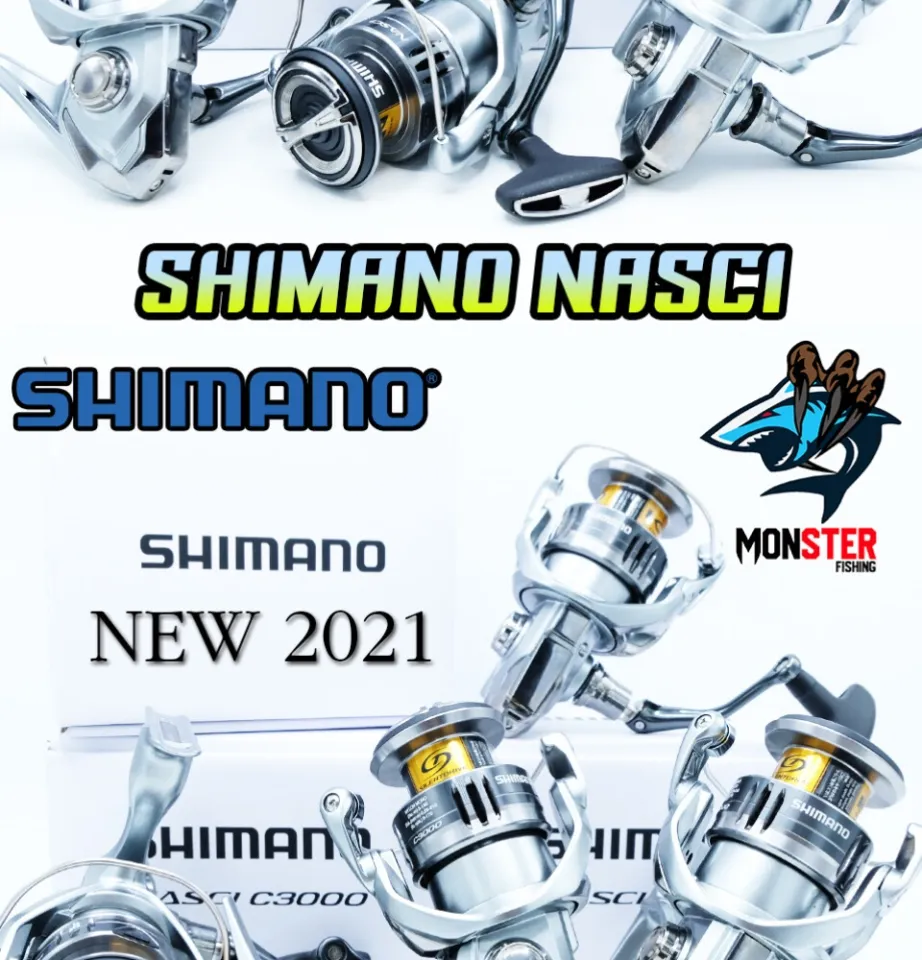 รอกตกปลา รอกสปินนิ่ง SHIMANO NASCI  C2000S/C2000SHG/2500/2500HG/C3000/C3000HG (รุ่นใหม่ ปี 2021)