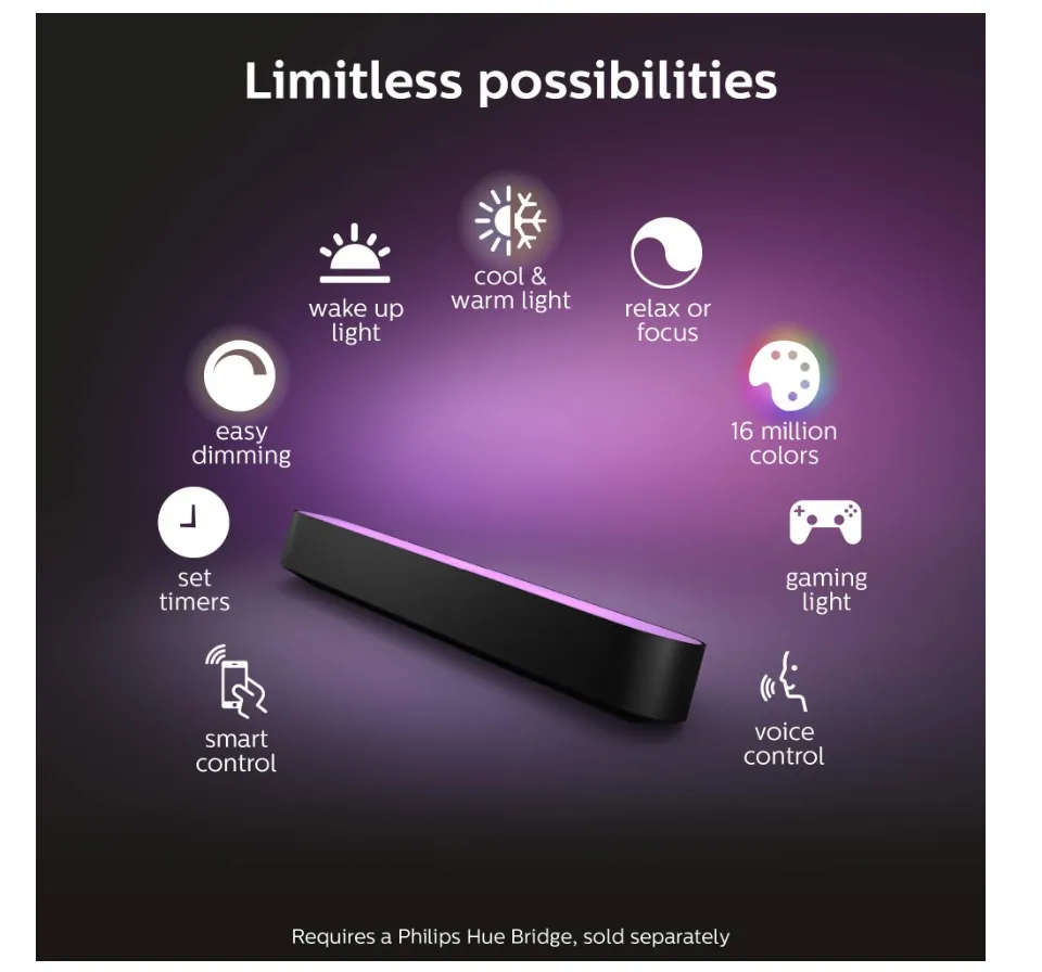 Philips Hue Play Double Starter Kit with App Control and Google