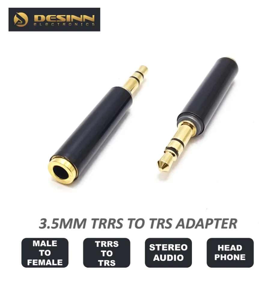 TRRS to TRS Adapter Plug Jack Connector Converter for Phone