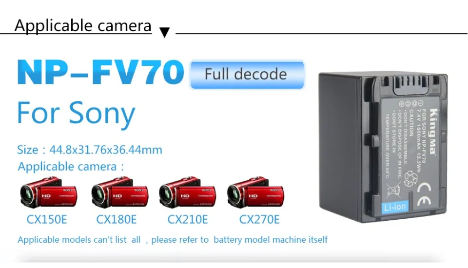 Batería nueva para SONY FDR-AX33 FDR-AX53 FDR-AX100 FDR-AX700