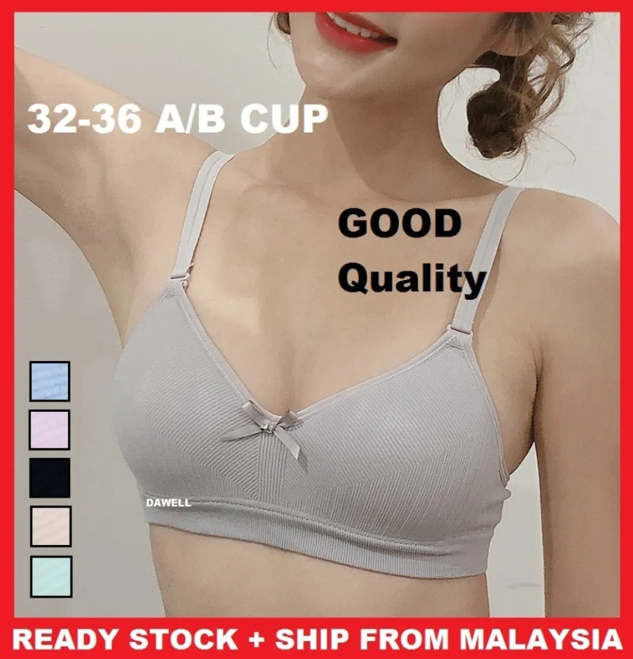WIRELESS 32 34 36 A B Cup Bra Non-Wired Bra Adults Student Bra Comfortable  Thin Cup 3 Hook Young Girl Design 无钢圈内衣