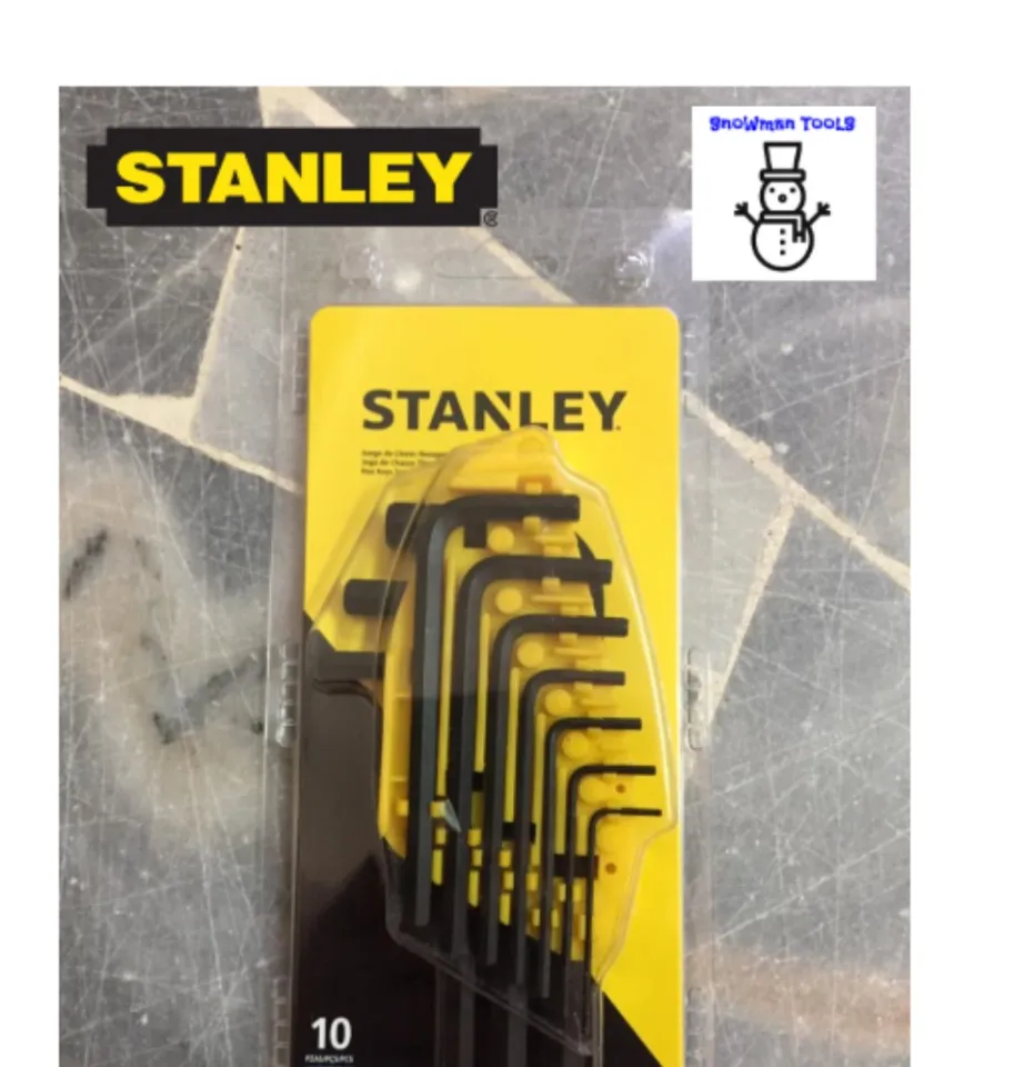 STANLEY 69-253 10PCS HEX ALLEN KEY SHORT BLACK ALLEN KEYS HEX