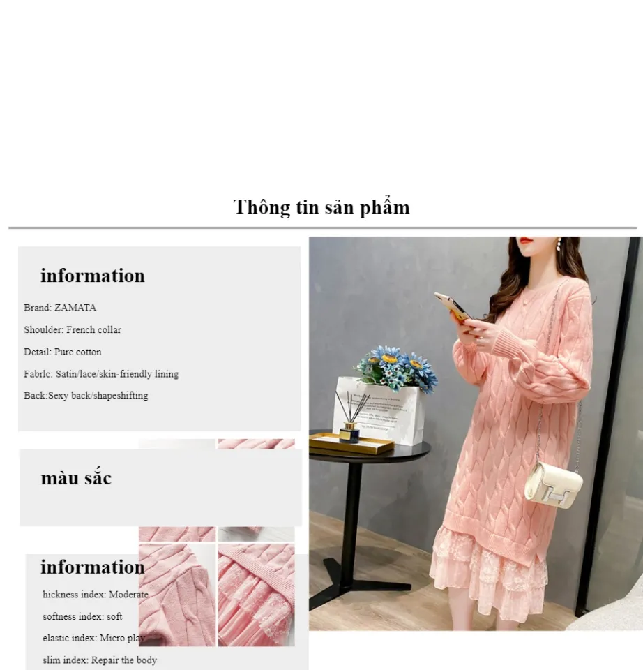 Váy len tăm gân xòe cổ cao dáng dài 5 màu xinh (kèm ảnh thật) | Shopee Việt  Nam