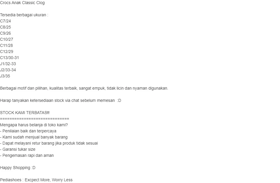 C10 C7 Crocs In Cm Croc Misure Crocs Misure Bambini