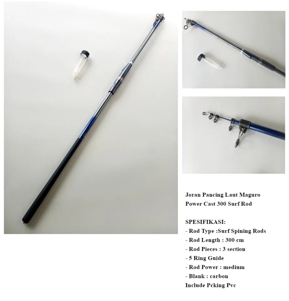 Joran Pancing Maguro PowerCast 300 Surf Rod telescopic joran kuat
