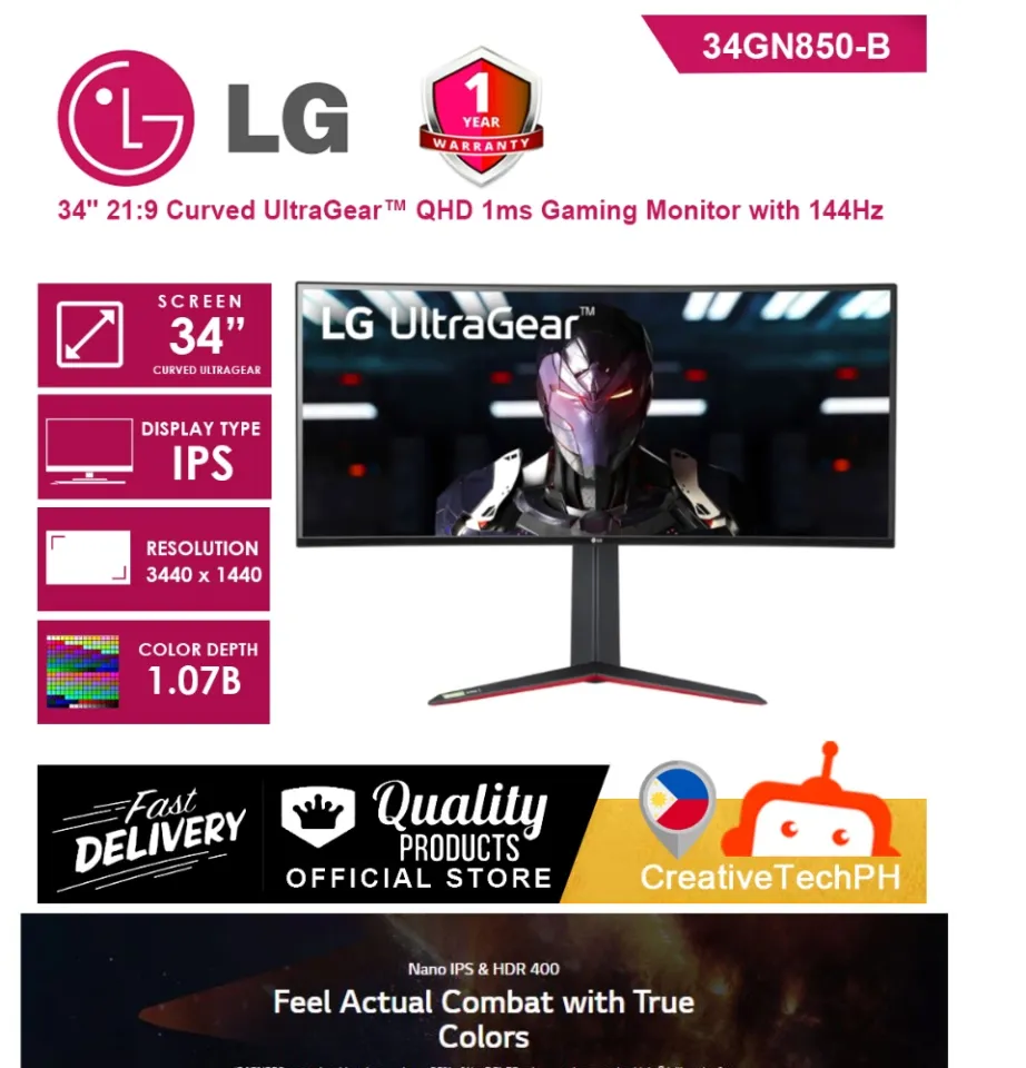 Lg Ultragear Best 1440p 144hz 1ms Ips Monitor LG Monitor 34