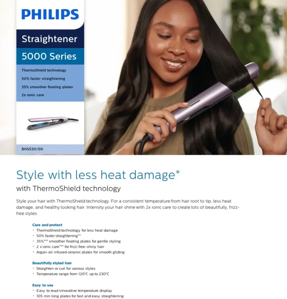 Philips pro outlet keratin hair straightener