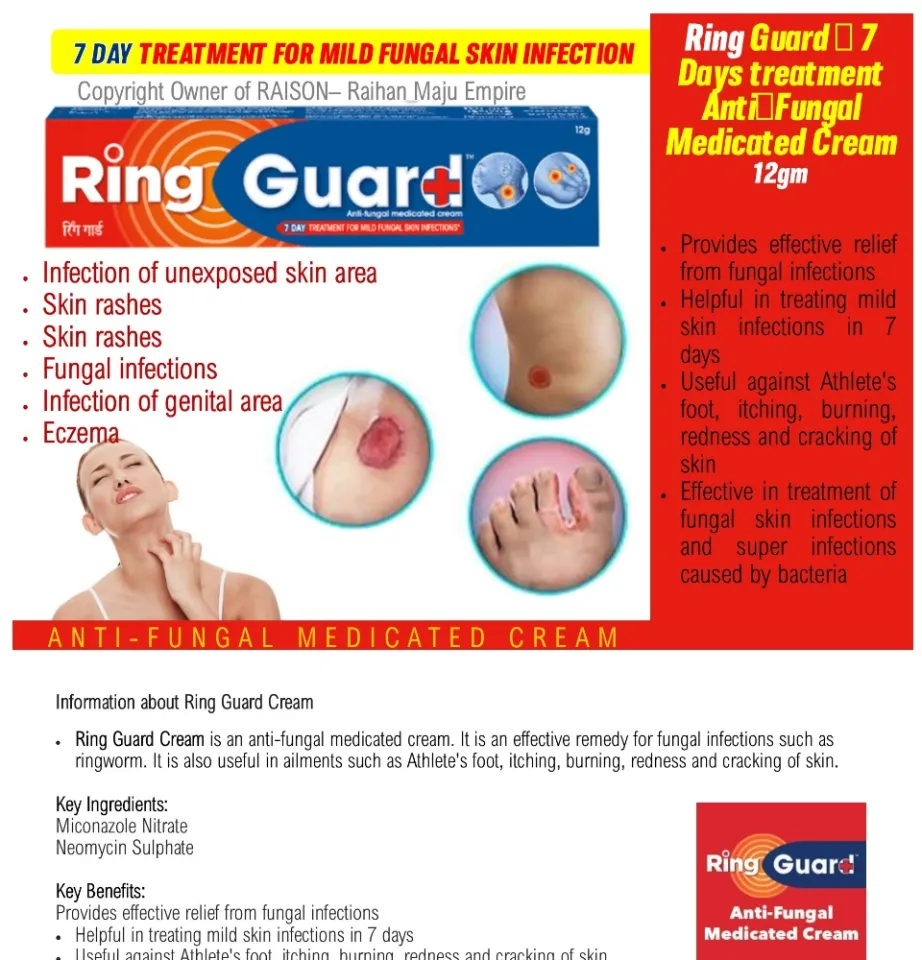 Ring Guard Antifungal Cream, For Personal, Packaging Size: 20 Gm at Rs  96/box in Chhindwara