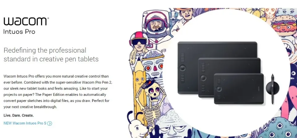 Wacom Intuos Pro Small (PTH-460) Graphic Drawing Pad - Digital Art