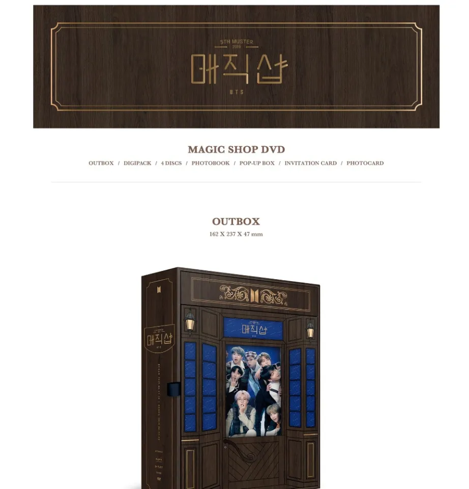 BTS 5th Muster Magic Shop DVD 2019 ( Brand New / Sealed