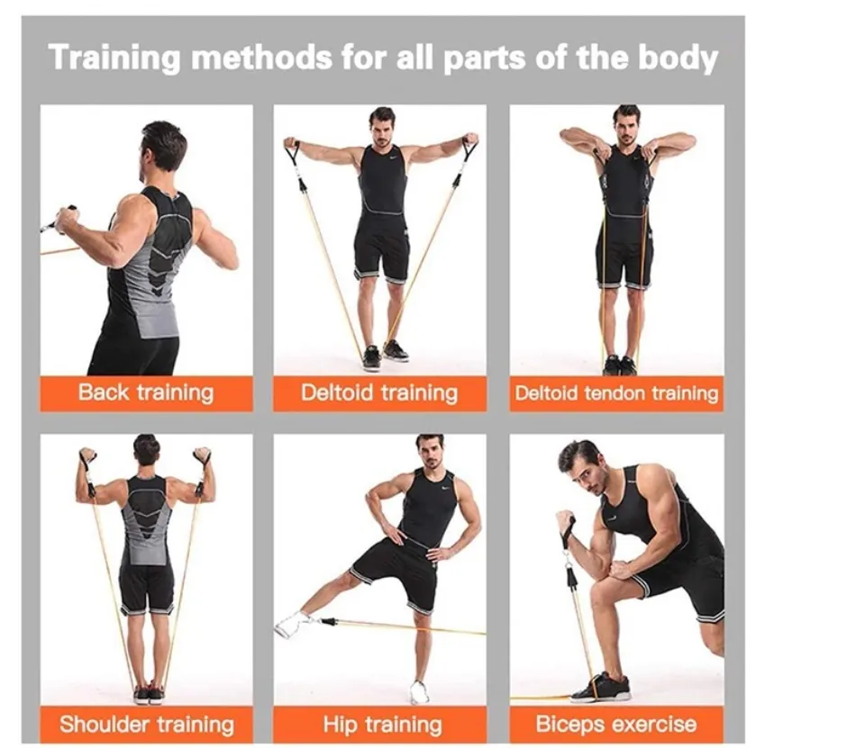 DISERVSTORE 11 PCS Resistance Band Elastic Rope Arm Stretchable