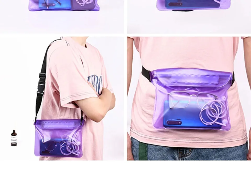 🇲🇾Stock 】 PVC Waist Bag Beach Bag Swimming Bag Waterproof Pouch
