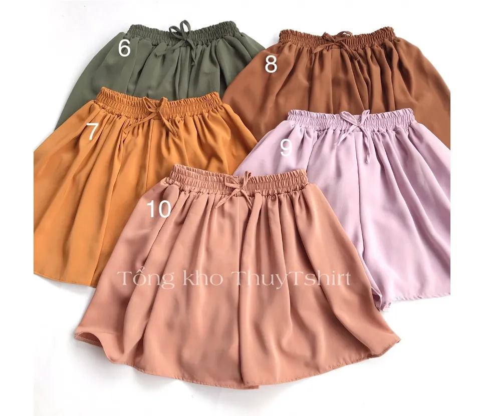 Quần short nữ ống rộng-Pure Linen 100% - OMEELY FASHION