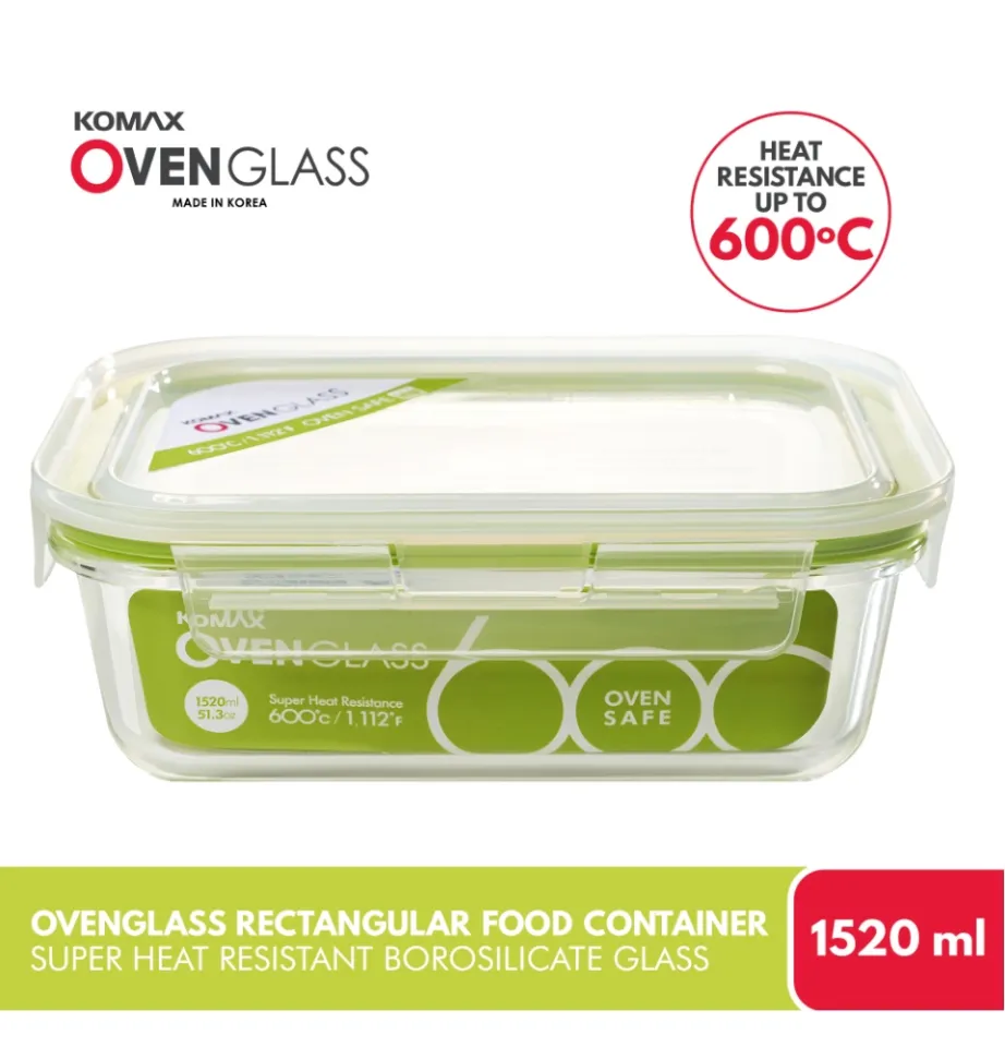 Mainstays 1520ML RECTANGLE GLASS FOOD STORAGE WITH DIVIDER, 1520ML