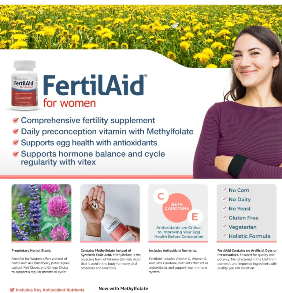 FertilAid Fertility Supplement for Women Fertility Pill and