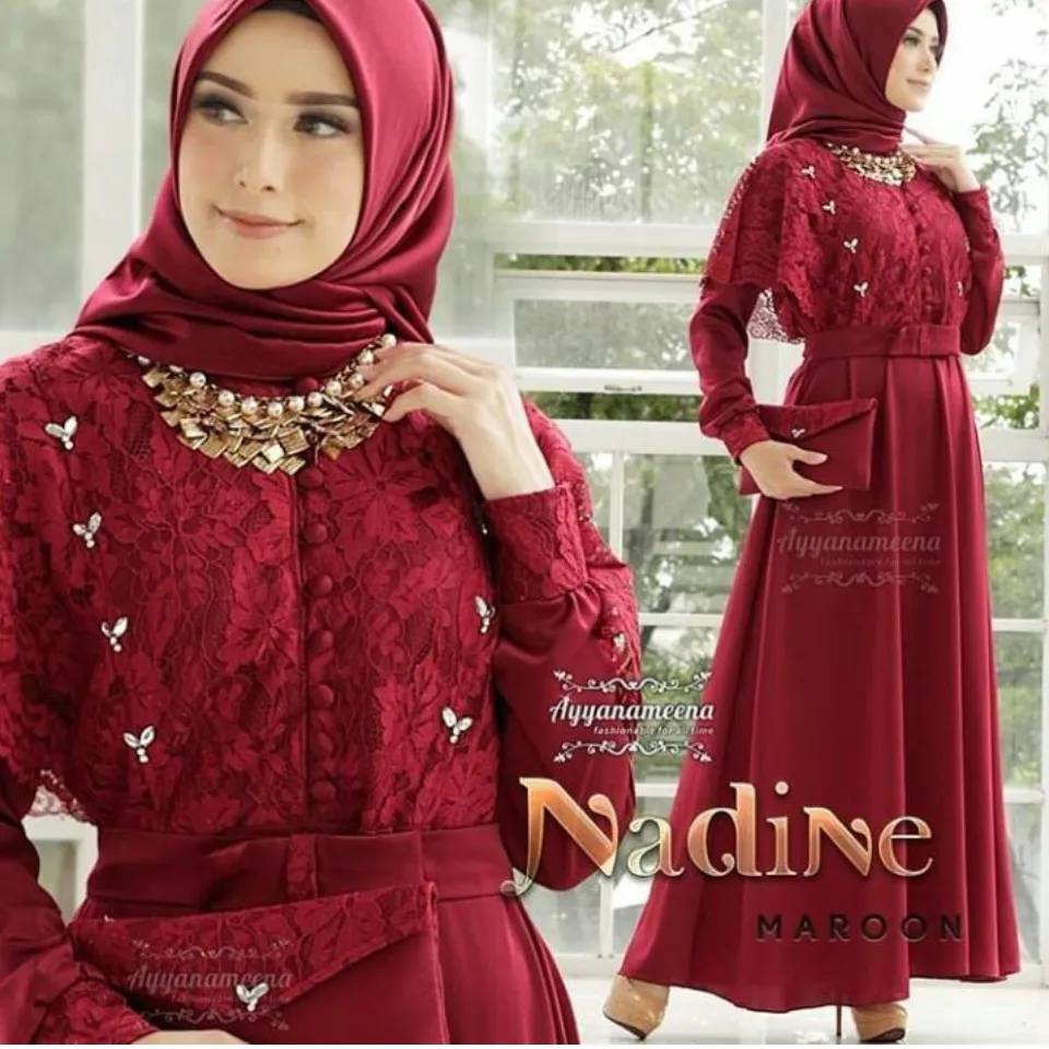 New NADINE Dress Model Terbaru 2019 COD Bayar Di Tempat GF Jual Baju Muslim