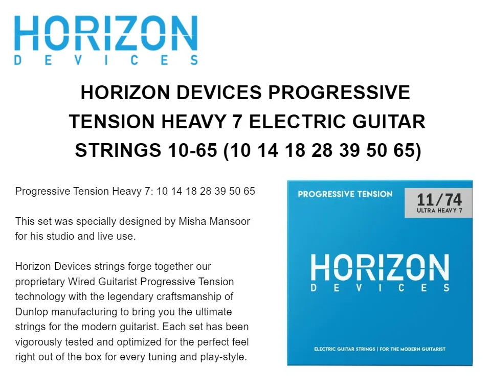 Horizon Devices Progressive Tension Ultra Heavy 7 Electric Guitar