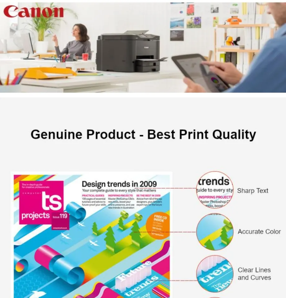 4 Color SET Canon Cartridge 055H Black Cyan Magenta Yellow Toner