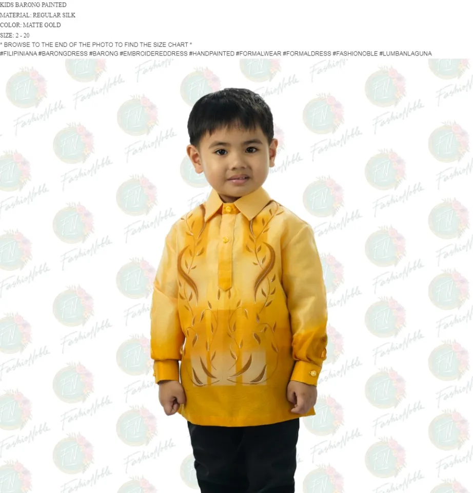 Modern barong for kids sale