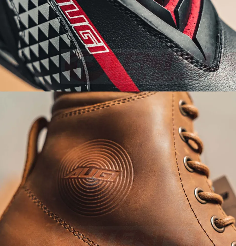 AUGI Urban Racing Boots AU-5 Black Breathable Canvas Upper Natural