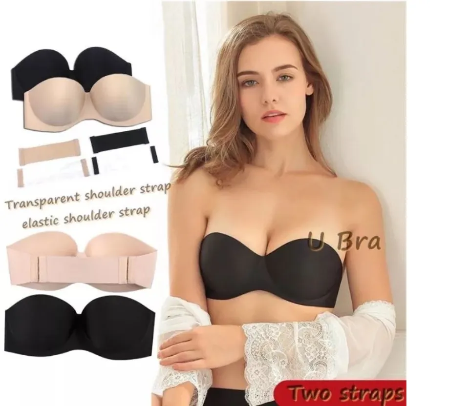 Large Bust Strapless Non-Slip Large Size Invisible Underwear