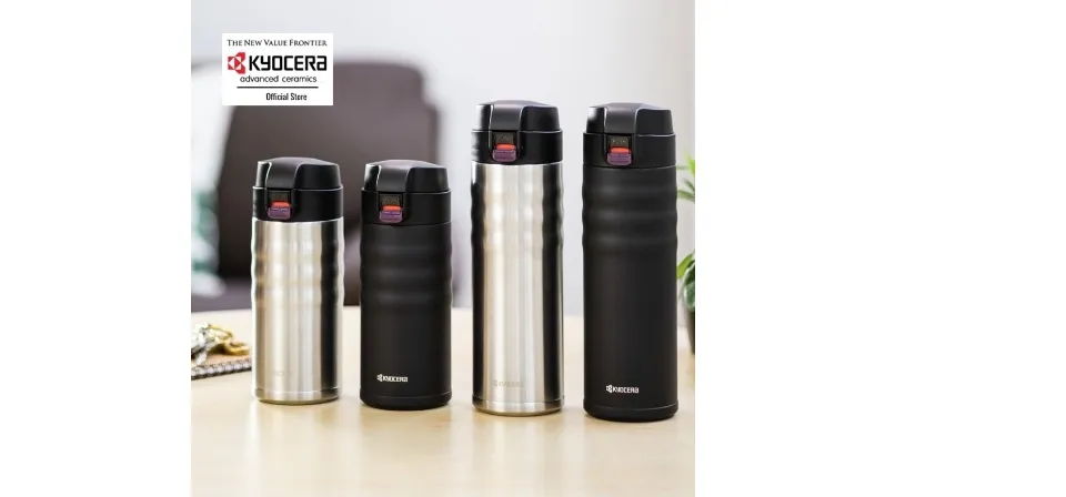 INSTOCK] Kyocera Ceramic Insulated Travel Mug Water Bottle (Flip