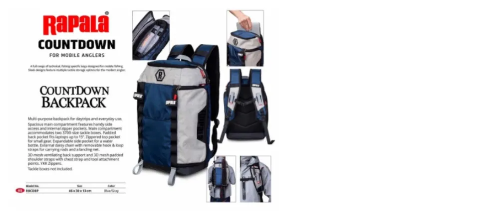 RAPALA Countdown Bag Backpack Sling Bag Hip Pack Utility Pack