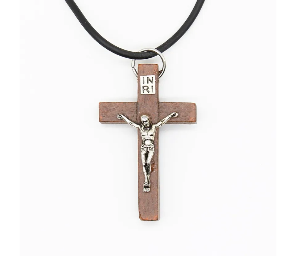 St Benedict Wood Necklace Crucifix Catholic -Light Brown, Black Brown -  Artesano Gifts | Lazada PH