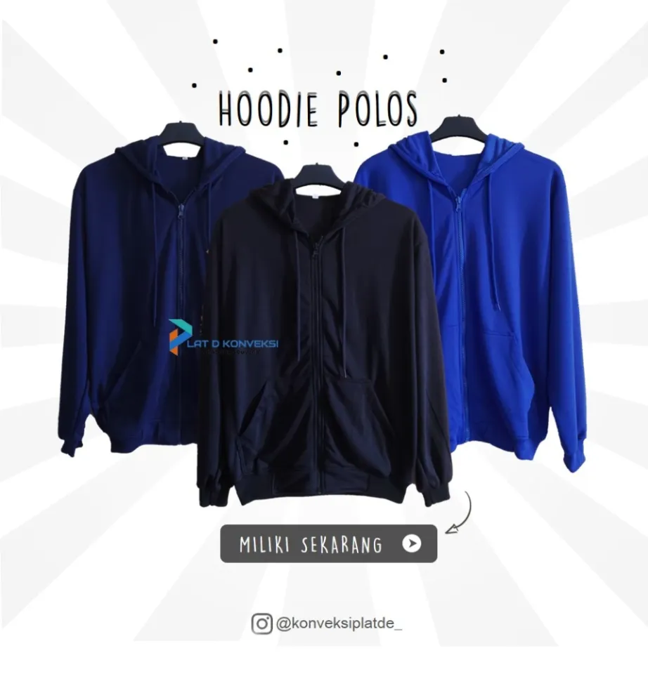 Jaket Hoodie Babyterry Polos Jaket Polos Zipper Jaket Zip Up