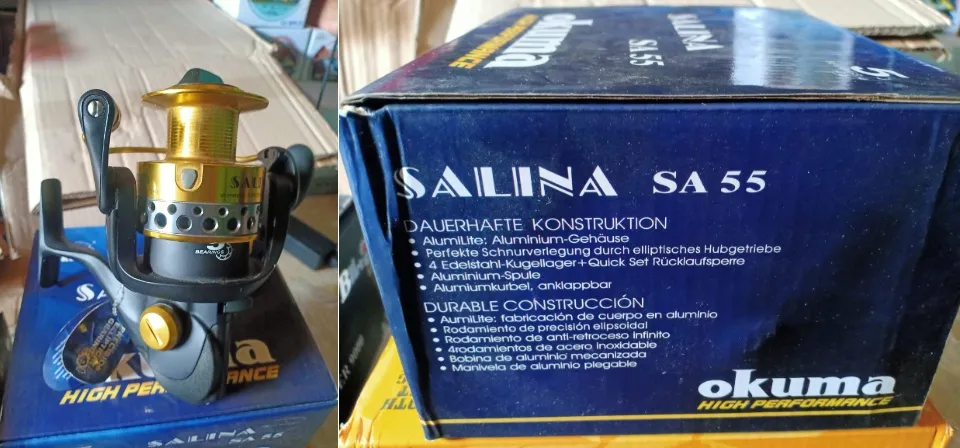harga reel okuma salina sa 55 Reel Pancing Laut Okuma Salina SA55 Power Handle Alluminium Body - Lazada