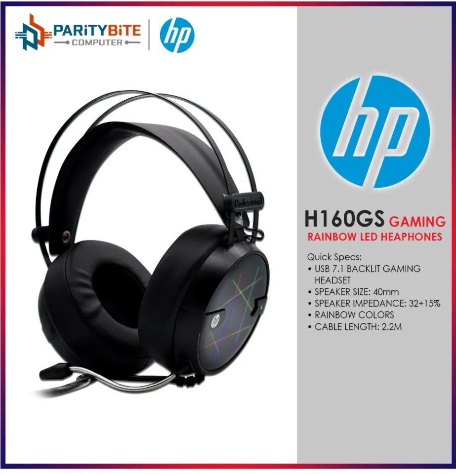 HP H160GS Headphones with USB Wired Gaming Headset With