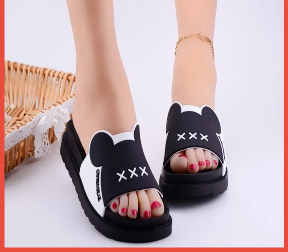 FRIMO Malaysia - Bear XXX Sandal High Heel Kasut Tinggi Slipper Shoe Lawa  Women Cute For Women