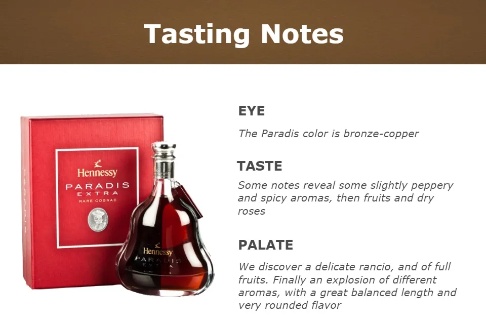 Hennessy Paradis Extra Cognac 700ml Alcohol 40% X.O. Cognac