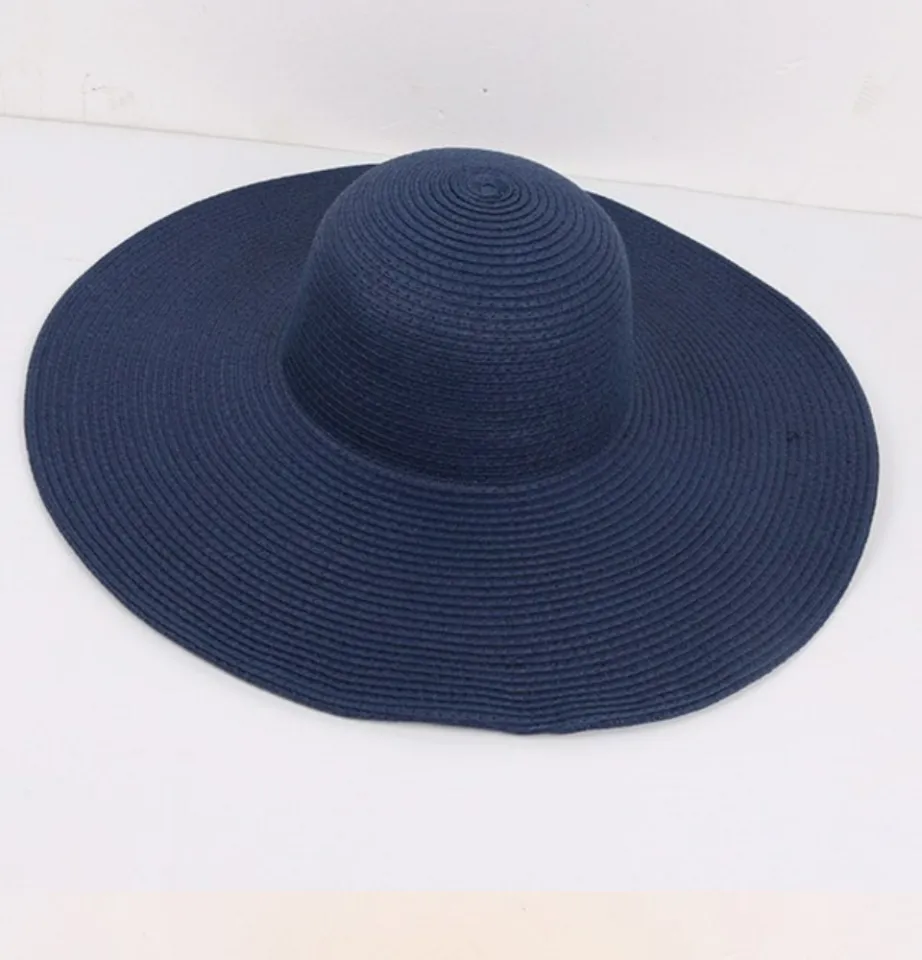 Beachwear Flat Floppy Sun Hat Wide Brim Straw Beach Hat Luxurious