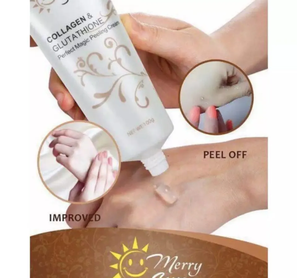 ORIGINAL Nature Beauty Collagen & Glutathione Perfect Peeling Gel Cream  100g Sensitive Skin Whitening Gel Cream - Lazada