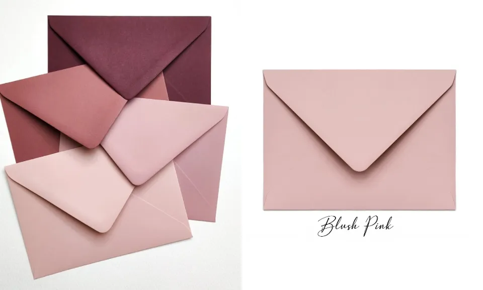 Blush Pink Envelope ( 5x7 ) - Wedding Invitation Envelope - DIY wedding