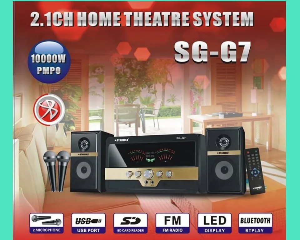 Stargold Home Theater System Speaker (SG-G7 System Channel+(