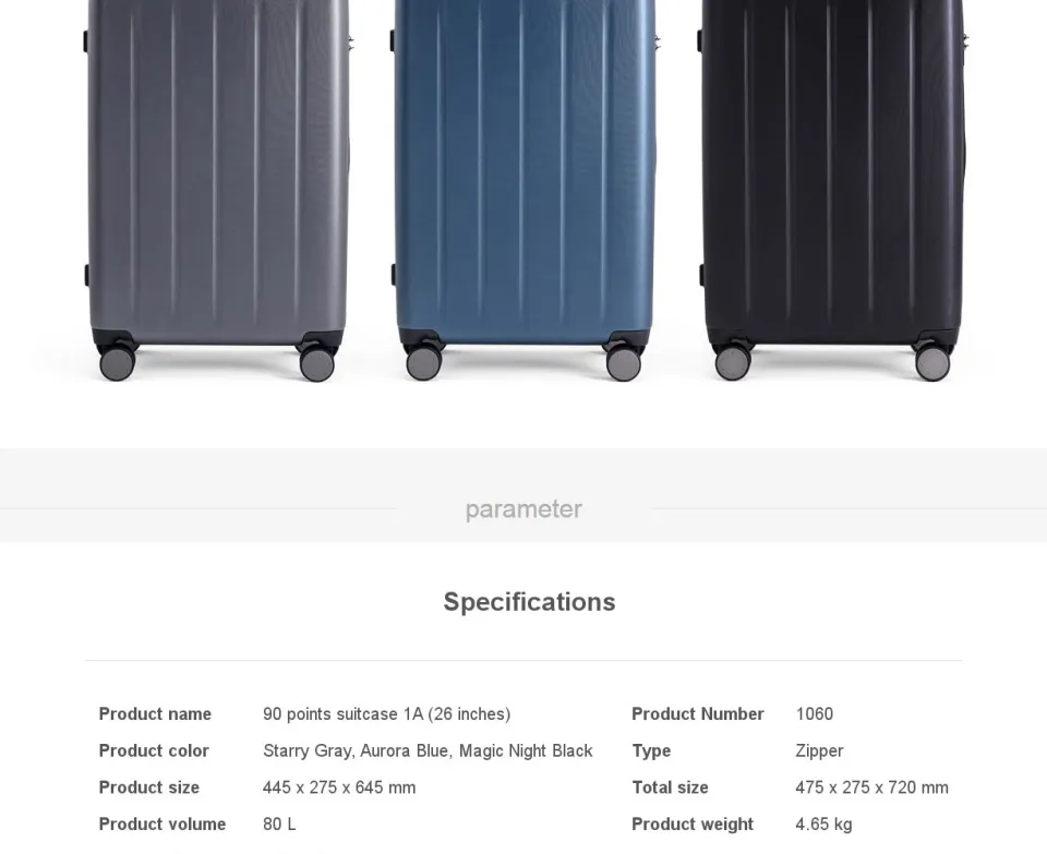 Xiaomi luggage store 26 inch