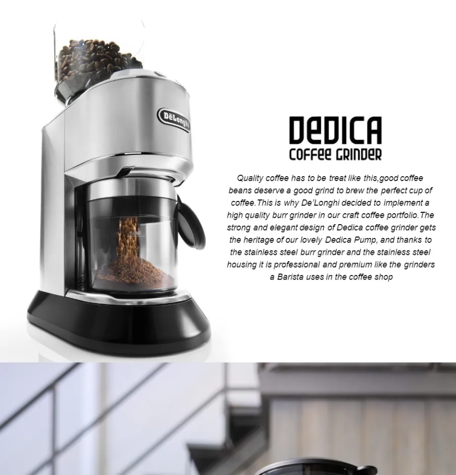  Delonghi Stainless Steel Dedica Coffee Grinder KG521M: Home &  Kitchen