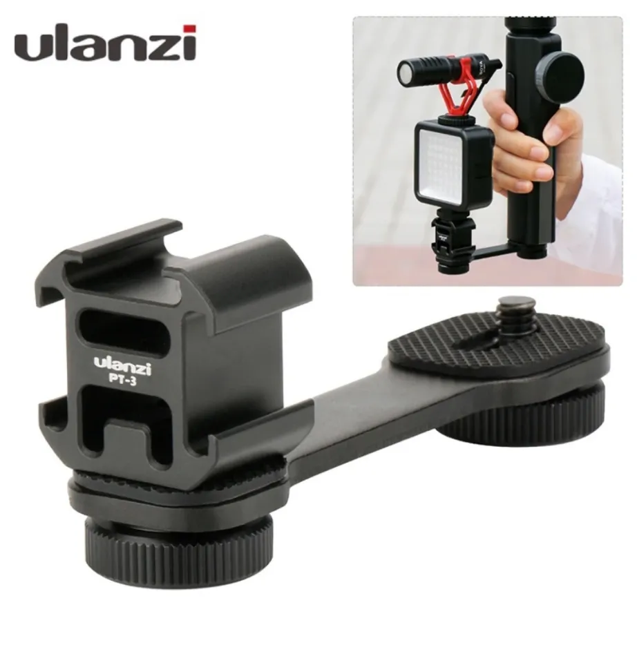 ULANZI PT-03 Triple Cold Shoe Mount Vlog Bracket for DJI OM