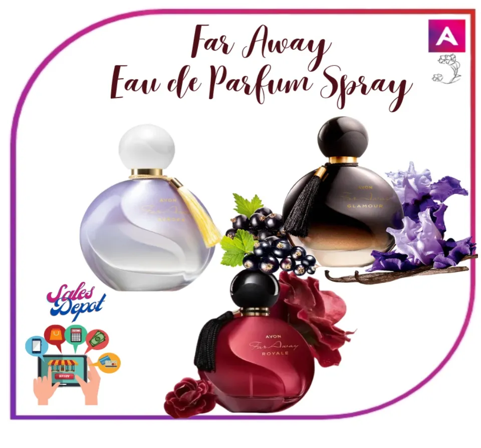 AVON FAR AWAY Eua de Parfum Spray (50ML) (ROYALE- GLAMOUR- AURORA