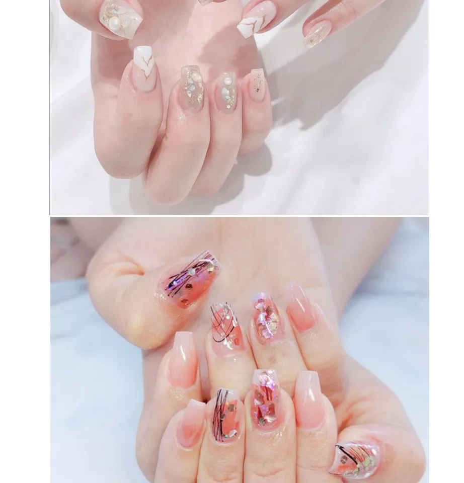 Set 12 hũ xà cừ vân đá ánh ngọc trai - xà cừ trang trí móng tay phong cách  ẩn gel Hàn Nhật - Chăm sóc móng | TheFaceHolic.com