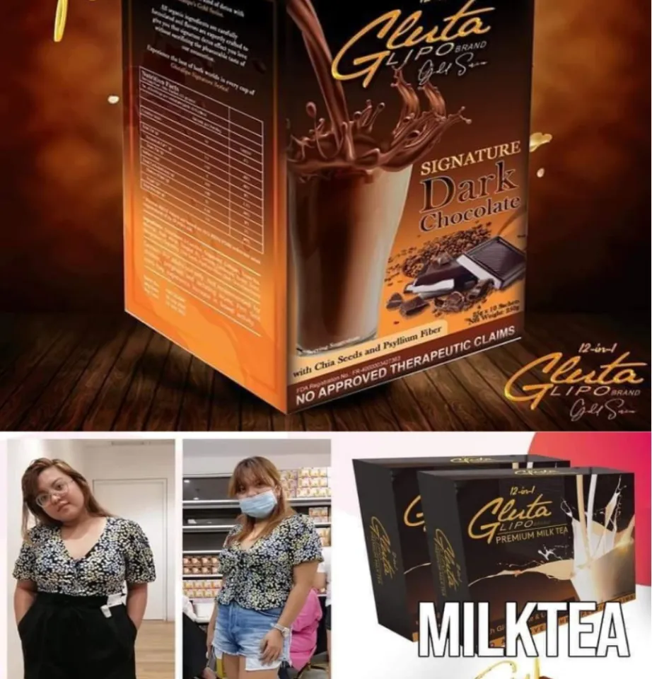 12in1 Dark Chocolate Gluta Lipo Gold Series x 10 sachet / VIY CORTEZ /  SLIMMING and WHITENING DRINK/ WEIGHT LOSS / FITNESS / SLIMMING DRINK / BEST  SELLER / ORIGINAL HEALTHY FIT AUTHENTIC PREMIUM / DETOX /